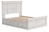 Ashley Furniture PCB1171B16 Ashley Furniture PCB1171B16 Makidern - Queen Panel Storage Bed With Under Bed Storage Unit - Whitewash
