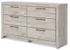 Ashley Furniture PCB1120-31 Ashley Furniture PCB1120-31 Broachmyn - Six Drawer Dresser - Gray