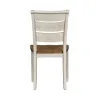 Liberty Furniture 652-C2000S Farmhouse Reimagined - Ladder Back Side Chair - Antique White / Chestnut Tops