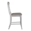 Liberty Furniture 303W-B300124 Ocean Isle - Upholstered X Back Counter Chair - Antique White