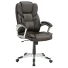 CoasterEssence 800045 Kaffir - Upholstered Adjustable Home Office Desk Chair - Dark Brown