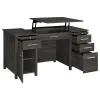 CoasterEssence 801576 Dylan - 4-Drawer Lift Top Office Desk - Weathered Gray