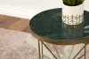 CoasterEssence 936061 Eliska - Round Green Marble Top Accent Side Table - Antique Gold
