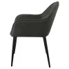 Coaster Fine Furniture 115593 Emma - Fabric Upholstered Dining Arm Chair (Set of 2) - Charcoal