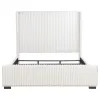Coaster Fine Furniture 306051KE Natasha - Upholstered Eastern King Wingback Bed - Cream