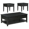 Coaster Fine Furniture 710578-S3 Concord - 3 Piece Coffee And End Table Set Distressed - Java