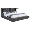 Coaster Fine Furniture 315948GRYKE Dreux - Upholstered Eastern King Panel Platform Bed - Gray