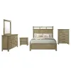 Coaster Fine Furniture 207531KE-S5 Hazlewood - 5 Piece Eastern King Bedroom Set - Vineyard Oak