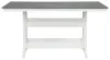 Ashley Furniture P210-642 Transville - RECT COUNTER TABLE W/Umb OPT - Gray / White