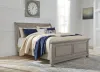 Ashley Furniture B733B36 Lettner - California King Sleigh Bed - Light Gray