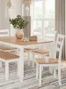 Ashley Furniture D398-325 Ashley Furniture D398-325 Gesthaven - Dining Room Table Set (Set of 6) - Natural / White