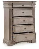 Ashley Furniture B916/31/36/46/58/56/97 Ashley Furniture B916/31/36/46/58/56/97 Blairhurst - 6 Pc. - Dresser, Mirror, Chest, King Panel Bed - Light Grayish Brown