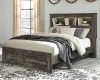 Ashley Furniture B211B23 Ashley Furniture B211B23 Drystan - Queen Bookcase Bed With 2 Storage Drawers - Brown / Beige