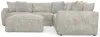 Jackson Furniture Industries 2306/63/59/73/28-01 Bucktown - 3 Piece Sectional With Extra Thick Cuddler Seat Cushions And Cocktail Ottoman - Parchment