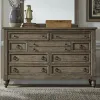 Liberty Furniture 615-BR31 Americana Farmhouse - 9 Drawer Dresser - Dusty Taupe