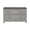 Liberty Furniture 237-CB4490 River Place - Curio Base - Riverstone White & Tobacco