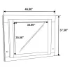 CoasterEssence 203504LED Felicity - Wood LED Dresser Mirror - White High Gloss