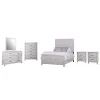 New Classic 00-3314-36N New Classic 00-3314-36N Biscayne - 5/0 Queen 6 Piece Bedroom Set (Bed & Dresser & Mirror & Chest & 2 Nightstands) - Driftwood