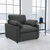 Coaster Fine Furniture 609533P Collins - Upholstered Power Recliner Chair - Dark Gray