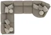 Jackson Furniture Industries 3145/63/59/31/96-28 Turner - 5 Piece Sectional With RSF Cuddler - Mushroom