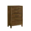 New Classic B0182-070 Ballard - 5 Drawer Chest - Walnut