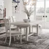 Liberty Furniture 142-DR-5TRS Backroads - 5 Piece Trestle Table Set - Weathered White & Parchment