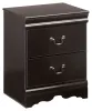 Ashley Furniture B128-92 Huey Vineyard - Two Drawer Night Stand - Black