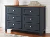 Ashley Furniture B414-21 Landocken - Dresser - Brown / Blue