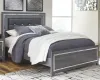Ashley Furniture B214/31/36/57/54/96/92(2) Ashley Furniture B214/31/36/57/54/96/92(2) Lodanna - 7 Pc. - Dresser, Mirror, Queen Panel Bed, 2 Nightstands - Gray