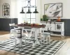 Ashley Furniture D546/13/524(4)/60 Ashley Furniture D546/13/524(4)/60 Valebeck - 6 Pc. - Counter Table, 4 Swivel Barstools, Server - White