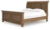 Ashley Furniture PCB779B16 Feddinger - California King Sleigh Bed - Medium Brown