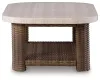 Ashley Furniture PCP610-701 Dolan Creek - Rectangular Cocktail Table - Beige / Brown