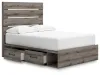 Ashley Furniture PCB2405B17 Ashley Furniture PCB2405B17 Graystorm - Full Panel Bed With Storage - Brown Gray