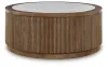Ashley Furniture T658-8 Ashley Furniture T658-8 Hadonna - Round Cocktail Table - Brown