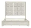 Pulaski Furniture P269-BR-K1-KIT1 Camila - Queen Upholstered Bed With Nightstand - Creamy White