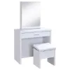 CoasterEssence 300290 Harvey - Vanity Set With Lift - Top Stool - White