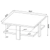 Coaster Fine Furniture 707718 Dawn - Square Engineered Wood Coffee Table - Mango Brown
