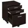 CoasterEveryday 800894 Skylar - 3-Drawer Home Office Mobile File Cabinet - Cappuccino
