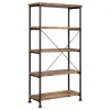 CoasterEveryday 801542 Analiese - 4-Shelf Bookshelf - Rustic Nutmeg