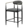Coaster Fine Furniture 121186 Tina - Fabric Upholstered Counter Chair (Set of 2) - Dark Gray