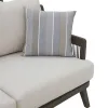 New Classic G2762-23 Genova - Patio Sofa With Two Accent Pillows - Gray