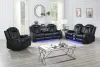 New Classic 20-U1769VB-3NP New Classic 20-U1769VB-3NP Orion II - Manual 3 Piece Sofa & Loveseat & Chair - Black