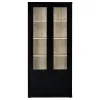 Coaster Fine Furniture 953478 Hawthorne - 4-Shelf Glass Door Tall Cabinet With Drawers - Black