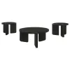 Coaster Fine Furniture 709678-S3 Cordova - 3 Piece Solid Wood Coffee And End Table Set - Black