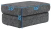 Jackson Furniture Industries 244210-2247/28 Tyson - Ottoman - Slate