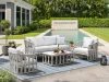 Intercon AX-TA-4323-WHT-C Alexa - Outdoor Seating Coffee Table With Stone Top - White