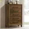 New Classic B0182-070 Ballard - 5 Drawer Chest - Walnut