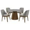 Coaster Fine Furniture 193820-S5 Franklin - 5 Piece Round Dining Table Set - Gray And Dark Oak