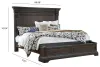 Pulaski Furniture P012-BR-K4 Pulaski Furniture P012-BR-K4 Caldwell - King Storage Bed - Smoked Molasses