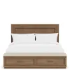Riverside Furniture 73976-73973-73979 Riverside Furniture 73976-73973-73979 Cascade - Queen Storage Bed With Light - Casual Mink